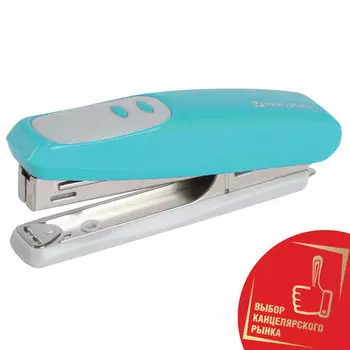 Степлер ручной до 12 листов - N10, голубой, Brauberg Germanium (226565)
