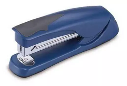 Степлер ручной до 20 листов, 100 скоб - 24/6 26/6 , синий, Kw-Trio Half-strip Economic (5642BLUE)