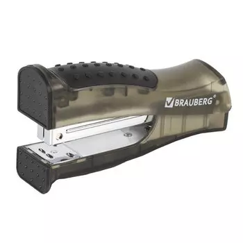 Степлер ручной до 20 листов - 24/6 26/6, черный, Brauberg VS-100 (226863)