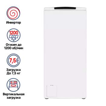 Стиральная машина Maunfeld MFWM128WH, 7.5 кг, 1200 об/мин, белый (MFWM128WH)