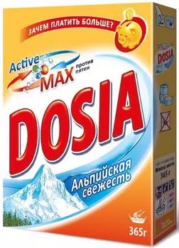 Стиральный порошок Dosia Альпийская свежесть , для всех типов белья, 365г, для ручной стирки