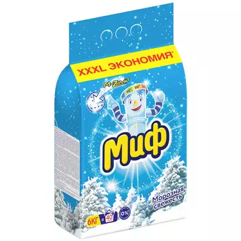 Стиральный порошок МИФ 3 в 1, для всех типов белья, 6кг, автомат