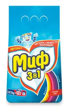 Стиральный порошок МИФ 3 в 1 Свежий цвет, для цветного белья, 2кг, автомат
