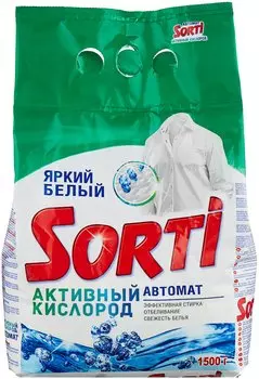 Стиральный порошок Sorti Активный кислород для белого белья, 1.5кг