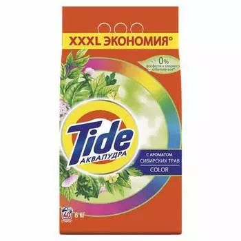 Стиральный порошок Tide Аквапудра Color универсальный, Сибирские травы, 6кг (8001841509587)