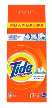 Стиральный порошок TIDE Альпийская Свежесть, для белого белья, 9кг, автомат (81722963)