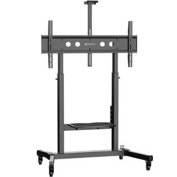 Стойка мобильная для телевизоров ONKRON TS1991 eLift, 50"-100", VESA 200x200мм-1000х600мм, наклонный, до 130 кг, черный (TS1991-B)