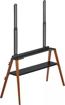 Стойка напольная для телевизоров Cactus CS-ST3647BKWN, 49"-75", VESA 200x200мм-600x400мм, до 40 кг, черный/орех (CS-ST3647BKWN)