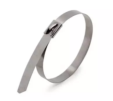 Стяжка FORTISFLEX, 4.6мм x 12.5см, 100шт., нержавеющая сталь, серебристый ( 74866)