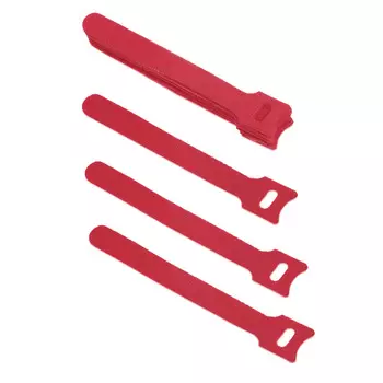 Стяжка-липучка Cabeus CLAMP-135-RD, 1.4 см x 135 мм, 10 шт., красный (CLAMP-135-RD)