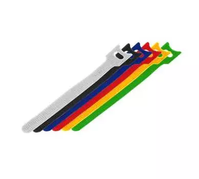 Стяжка-липучка Rexant, 1.6 см x 210 мм, 12 шт., несколько цветов (07-7210)