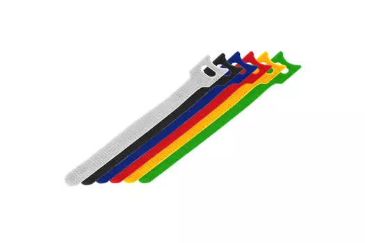 Стяжка-липучка Rexant, 16мм x 31см, 12шт., несколько цветов (07-7310)