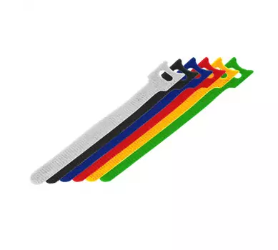 Стяжка-липучка Rexant, 1.2 см x 150 мм, 12 шт., несколько цветов (07-7150)