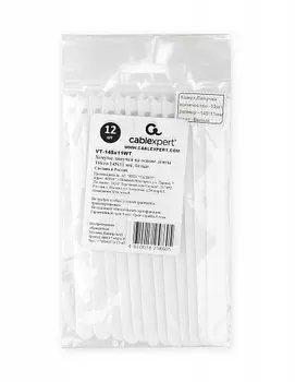 Стяжка-липучка Velcro®, 1.1 см x 145 мм, 12 шт., белый (VT-145x11WT)