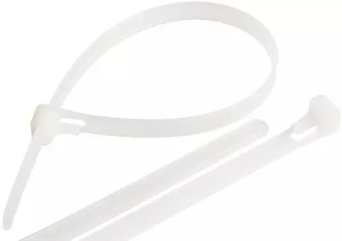 Стяжка Nikomax NMC-CTN380-75-MT-WT-100, 7.5 мм x 380 мм, 100 шт., белый