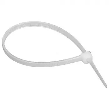 Стяжка Rexant, 5 мм x 400 мм, 100 шт., белый