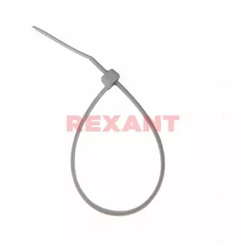 Стяжка Rexant CK-200x3.6, 3.6 мм x 200 мм, 100 шт., серый (07-0200-3)