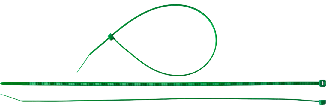 Стяжка ЗУБР КС-31, 3.6 мм x 300 мм, 100 шт., нейлон, зеленый (309060-36-300)