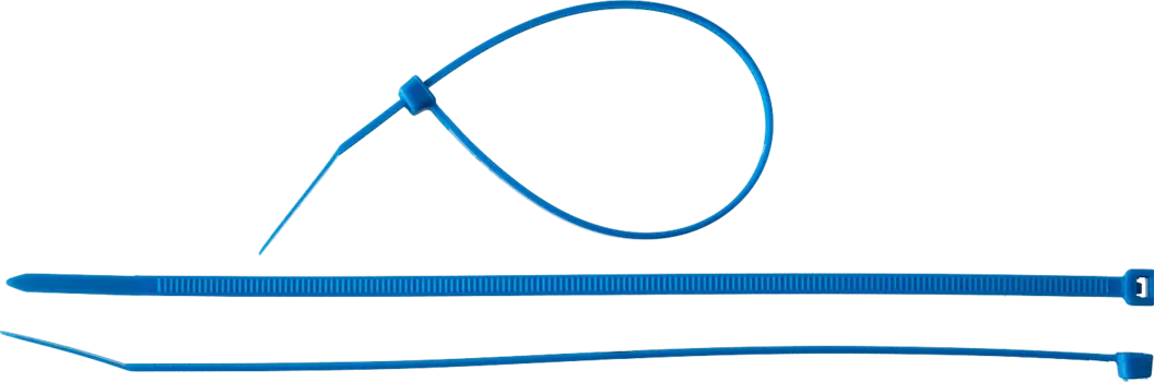 Стяжка ЗУБР КС-С1, 3.6 мм x 200 мм, 100 шт., нейлон, синий (309070-36-200)