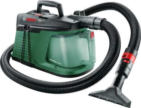 Строительный пылесос BOSCH EasyVac 3, сетевой, 700Вт, сухая уборка, объем пылесборника 2.1л, мешок, диаметр шланга 35мм, длина шланга 5.5м, встроенная розетка, 4.3кг (06033D1000)