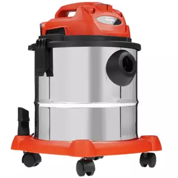 Строительный пылесос ELITECH ДМ ПС 020 (E1302.003.00), сетевой, 1.2 кВт, сухая, влажная уборка, объем пылесборника 20 л, контейнер, диаметр шланга 4.2 см, длина шланга 1.5 м, 5.7 кг (204040)