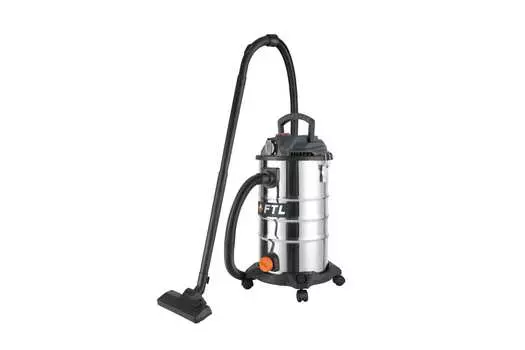 Строительный пылесос Foxweld FTL VC 30, сетевой, 1.5 кВт, сухая, влажная уборка, объем пылесборника 30 л, мешок, диаметр шланга 3.2 см, 7.3 кг (7162)