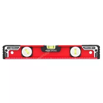 Строительный уровень 40 см, точность 1 мм/м, 3 глазка, брусковый, RGK U9040 (752084)