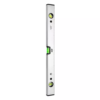 Строительный уровень 60 см, точность 1 мм/м, 3 глазка, пузырьковый, магнитный, Deli (DL700600B)