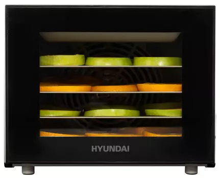 Сушилка для овощей и фруктов Hyundai HYFD-1204, 400 Вт, 35-70 °C, черный