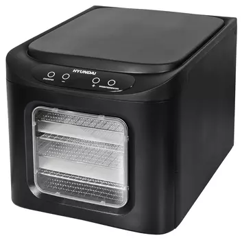 Сушилка для овощей и фруктов Hyundai HYFD-S1202, 500Вт, 35-70 °C, черный (1446877)
