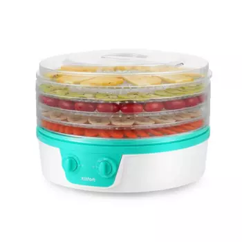 Сушилка для овощей и фруктов Kitfort KT-1935-3, 245Вт, 35-70 °C, белый/бирюзовый