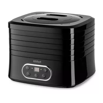 Сушилка для овощей и фруктов Kitfort КТ-1941, 240Вт, 35-70 °C, черный