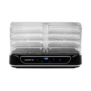Сушилка для овощей и фруктов POLARIS PFD 1206V, 550 Вт, 40-70 °C, черный (020950)