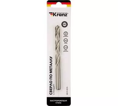 Сверло 1 см x 13.3 см/8.7 см, HSS, по металлу, Kranz, 1 шт. (KR-91-0574)