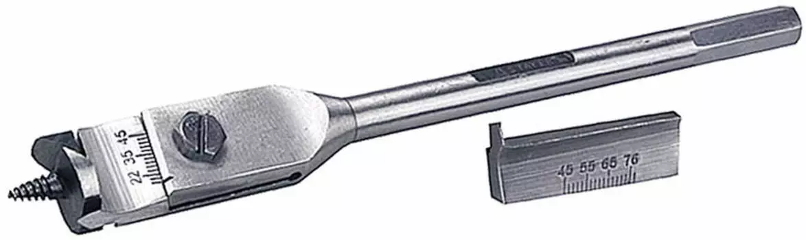 Сверло 18 см, 15-45 мм, сталь 45, по дереву, STAYER Professional, перовое, регулируемое, 1 шт. (2951-15-38)