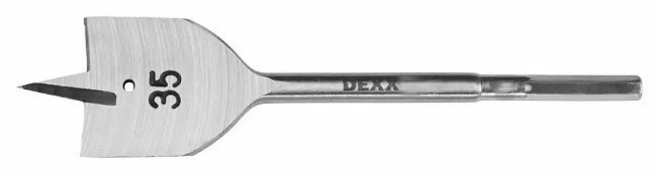 Сверло 3.5 см x 15.2 см, сталь 45, по дереву, Dexx, перьевое, 1 шт. (2945-35)