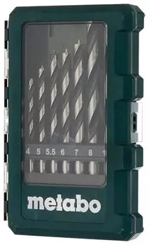 Сверло, 3-10 мм, по дереву, Metabo, 8 шт. (626705000)