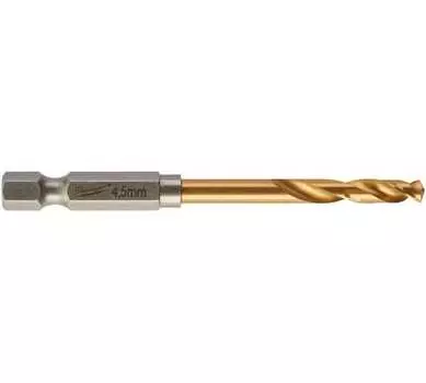Сверло 4.5мм x 76мм/29мм, HSS-TiN, по металлу, Milwaukee, 1шт. (48894710)