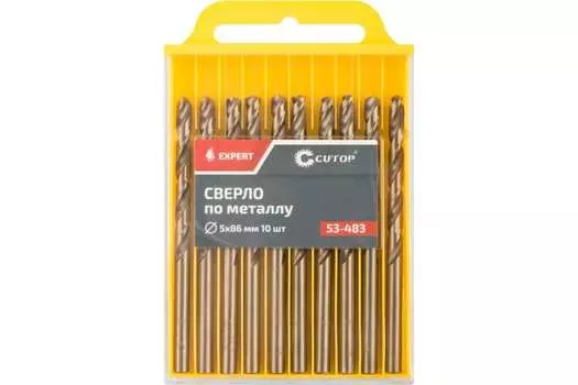 Сверло 5 мм x 8.6 см/5.2 см, HSS, по металлу, CUTOP EXPERT, 10 шт. (53-483)