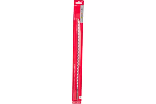 Сверло 6.5 мм x 400 мм/340 мм, твердосплавное с наконечниками из карбида вольфрама (TCT), универсальное, по дереву кирпичу бетону керамической плитке металлу, Milwaukee, 1 шт. (4932471102)