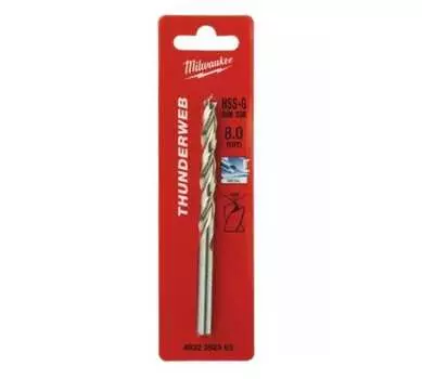 Сверло 8мм x 117мм/75мм, HSS-G, по металлу, Milwaukee, 1шт. (4932352363)