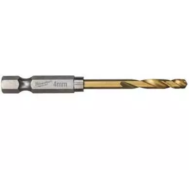 Сверло спиральное 4мм x 71.5мм/26мм, HSS-TiN, по металлу, Milwaukee RedHex, 2шт. (48894708)