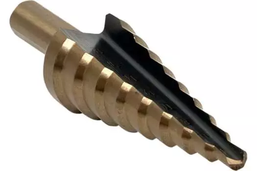Сверло ступенчатое 7.5 см, 4-20 мм, Р4М2, по металлу, EKF, 1 шт. (ST-4-20/2)