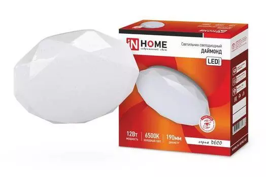 Светильник бытовой IN HOME ДАЙМОНД, 12 Вт, белый (4690612033617)