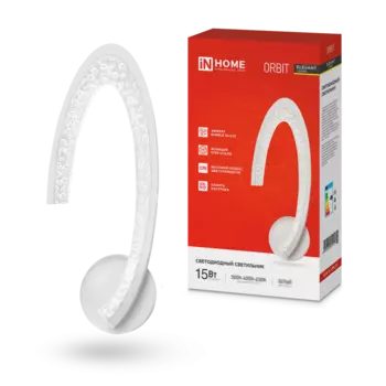 Светильник бытовой настенный IN HOME ELEGANT ORBIT, светодиодный, 15 Вт, 1200лм, 3000 K-6500 K, диммер, IP20, белый (4690612051451)