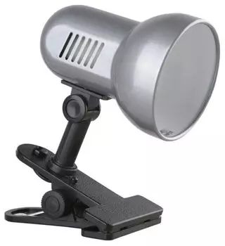 Светильник на прищепке Camelion Light Solution H-035 C03, E27, 60 Вт, без ламп, серебристый (8274)