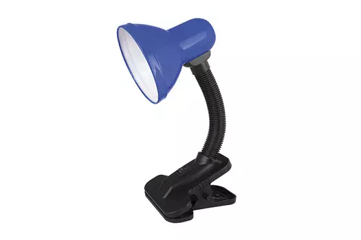 Светильник на прищепке Ultraflash UF-320P C06, E27, 60 Вт, без ламп, синий (12372)