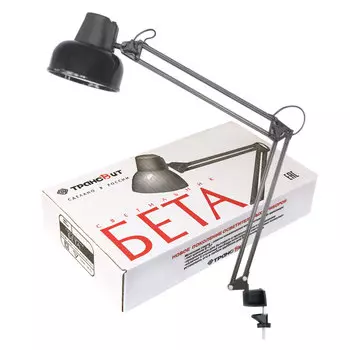 Светильник на струбцине Трансвит Бета, E27, 60 Вт, без ламп, черный (000000000077)