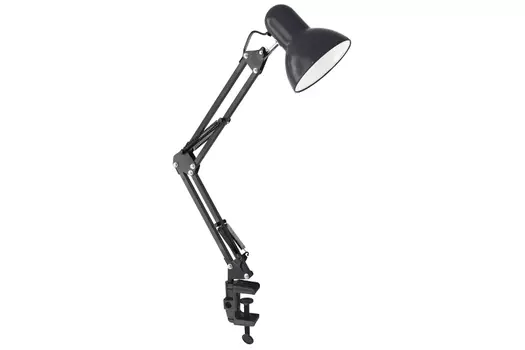 Светильник на струбцине Ultraflash UF-312P С02, E27, 60 Вт, без ламп, черный (12895)