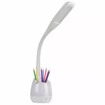 Светильник настольный DASWERK DAS HAUS, светодиоды, 5 Вт, 2700 K/300лм, АКБ, 4 уровня яркости, белый (238326)